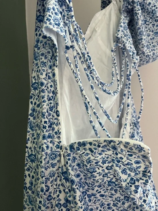 H&M Floral Puff-Sleeve Maxi Dress - Picture 6 of 9